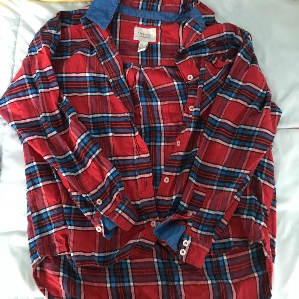 Cute Plaid Button Down 💞💓🍁